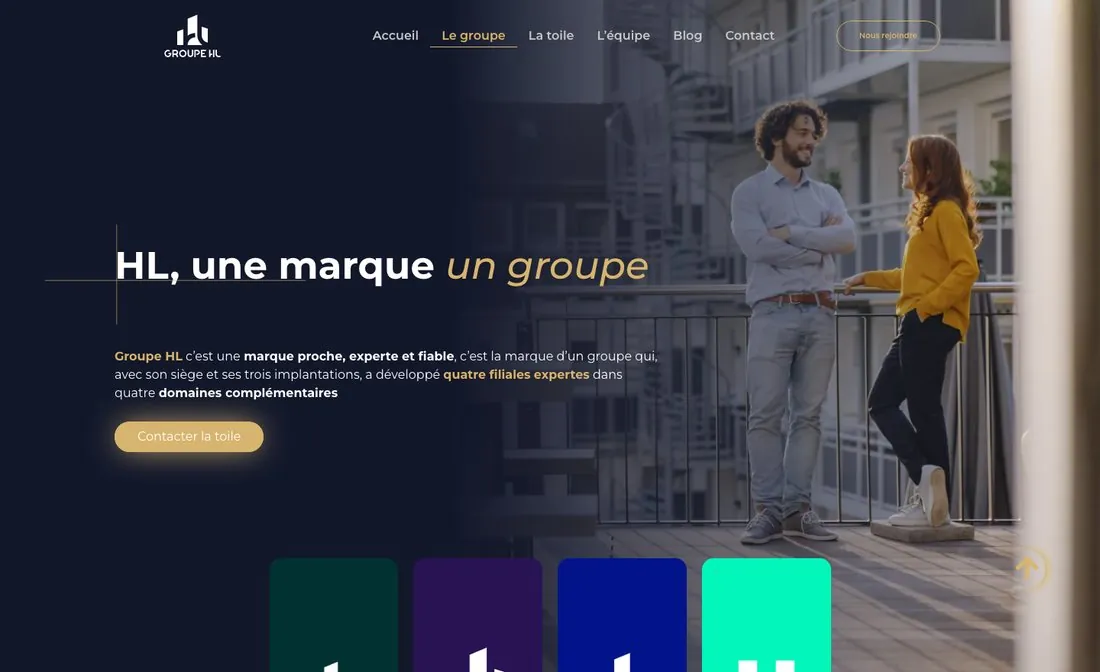 Aperçu du site du Groupe HL créé par Waapluka