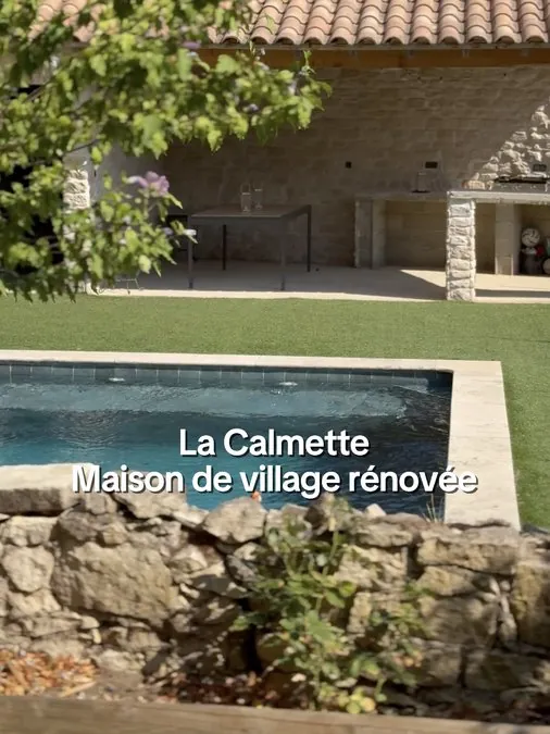 La Calmette, maison de village rénovée, piscine